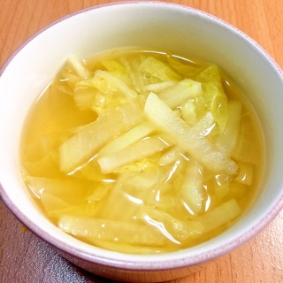 白菜と大根の和風スープ　あっさりゆず風味